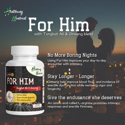 For Him - Tongkat Ali & Ginseng Blend - Healthway Montreal