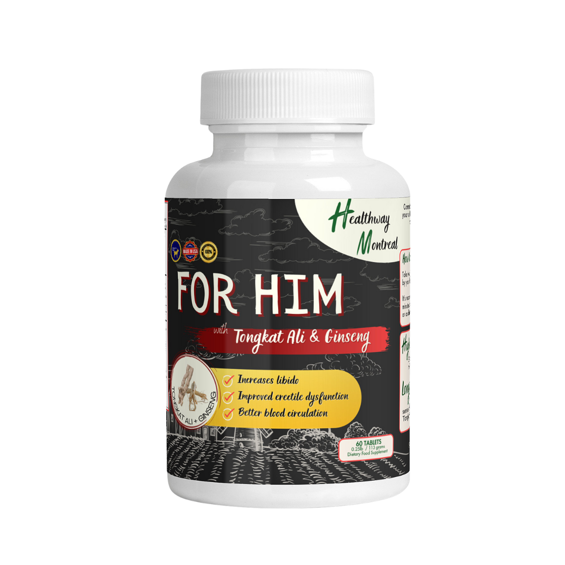 For Him Tongkat Ali Ginseng Blend Healthway Montreal