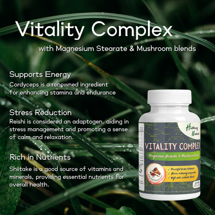 Vitality Complex w/ Magnesium Stearate & Mushroom blends   - Healthway Montreal